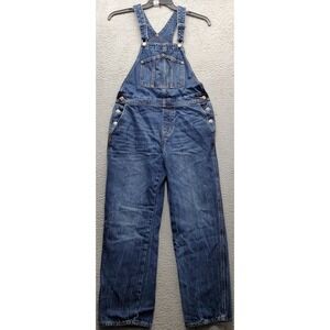 Old Navy Overall Women 6 Blue Denim Suspender Buttons Adjustable Straps Straight